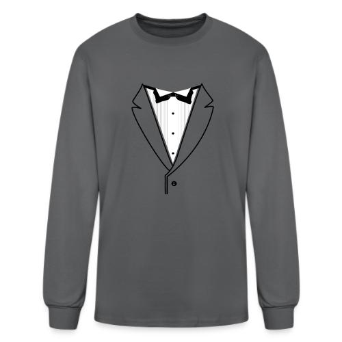 Tuxedo Plain w. Black Lines - Men's Long Sleeve T-Shirt