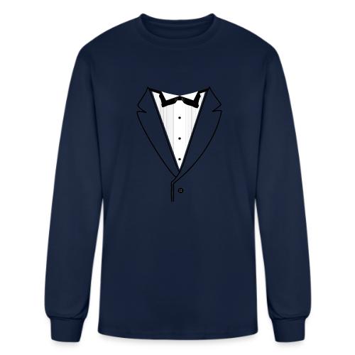 Tuxedo Plain w. Black Lines - Men's Long Sleeve T-Shirt