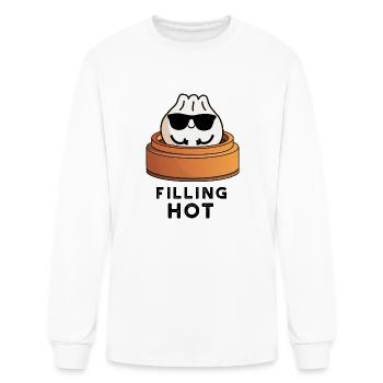 Filling Hot Cute Dumpling - Men's Long Sleeve T-Shirt - white - Front