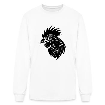 Chicken Hen Rooster Farm Chicks - Men's Long Sleeve T-Shirt - white - Front