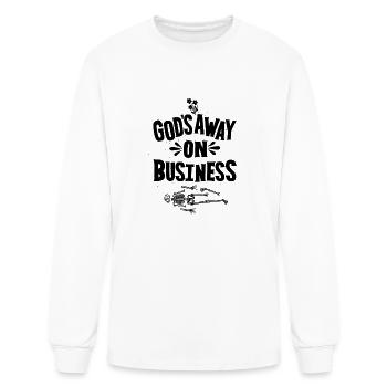God s Away On Business - Men's Long Sleeve T-Shirt - white - Front