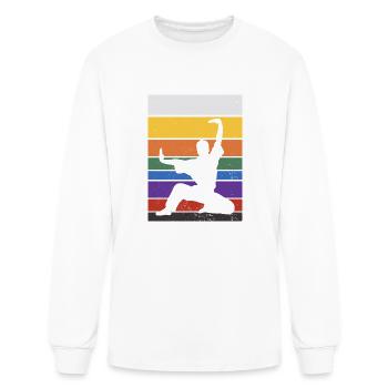 Karate Belt Silhouette - Men's Long Sleeve T-Shirt - white - Front