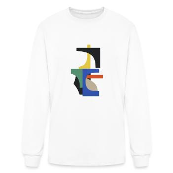 Geometric collage 4 - Men's Long Sleeve T-Shirt - white - Front