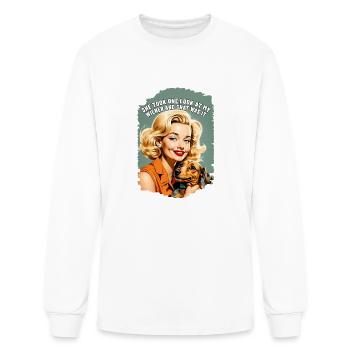 Dachshund Wiener Dog 4 - Men's Long Sleeve T-Shirt - white - Front