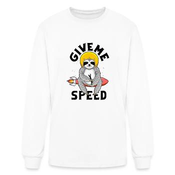 Give Me Speed God - Men's Long Sleeve T-Shirt - white - Front