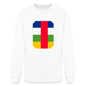 Unity in Colors, the Central African Republic Flag - Men's Long Sleeve T-Shirt - white - Front