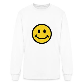 smileys jaunes - T-shirt à manches longues Homme - blanc - Devant