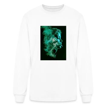 Smoking girl - Men's Long Sleeve T-Shirt - white - Front