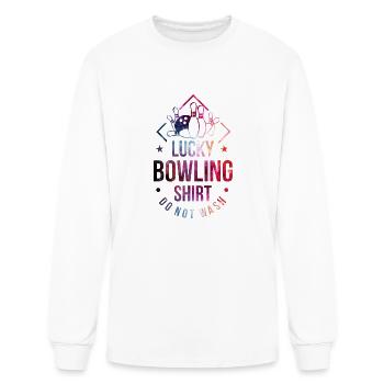 Lucky Bowlinggalaxy - Men's Long Sleeve T-Shirt - white - Front