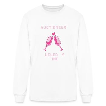 Auctioneer fueled by wine - Men's Long Sleeve T-Shirt - white - Front