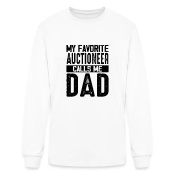 auctioneer Men Father Gift My Favorite auctioneer - Men's Long Sleeve T-Shirt - white - Front