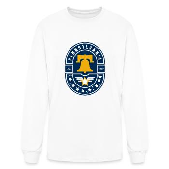 Vintage Pennsylvania Emblem with Liberty Bell - Men's Long Sleeve T-Shirt - white - Front