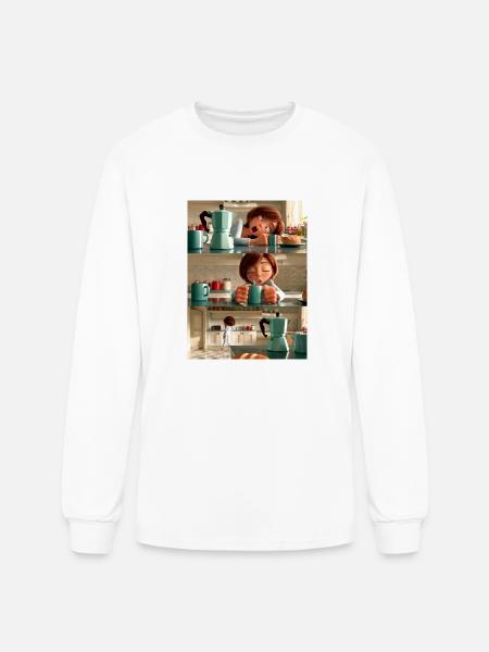 Brewed Awakening - Men's Long Sleeve T-Shirt - white