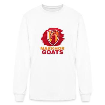 MARKHOR GOATS design in the world's population - Men's Long Sleeve T-Shirt - white - Front