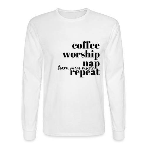 Coffee Worship Nap Tee - Men's Long Sleeve T-Shirt
