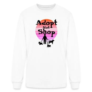 Adopt not shop - Men's Long Sleeve T-Shirt - white - Front