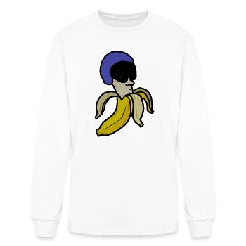 Banana with a helmet - Men's Long Sleeve T-Shirt - white - Front