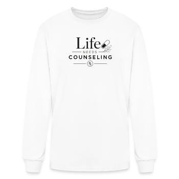 Life Needs Counseling Rx - Men's Long Sleeve T-Shirt - white - Front