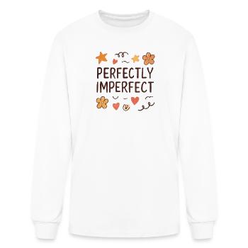 Perfectly Imperfect Doodle Florals - Men's Long Sleeve T-Shirt - white - Front