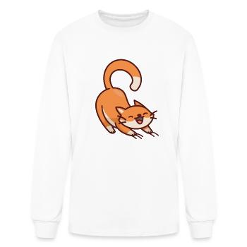 Cat Scratching - Men's Long Sleeve T-Shirt - white - Front