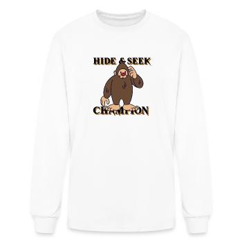 hide and seek bigfoot - Men's Long Sleeve T-Shirt - white - Front