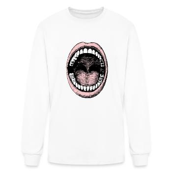 open mouth - Men's Long Sleeve T-Shirt - white - Front