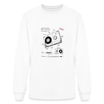 Cassette audio plan - Men's Long Sleeve T-Shirt - white - Front