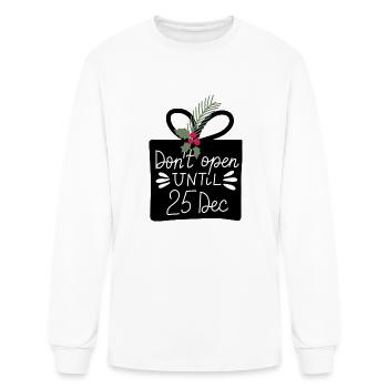 Dont open until december christmas - Men's Long Sleeve T-Shirt - white - Front