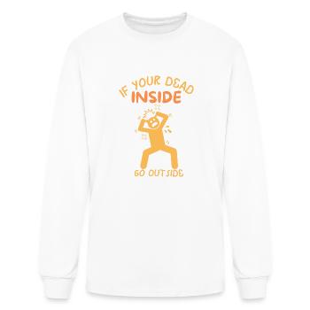 Depressive Dead Inside - Men's Long Sleeve T-Shirt - white - Front