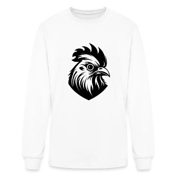 Chicken Hen Rooster Farm Chicks - Men's Long Sleeve T-Shirt - white - Front