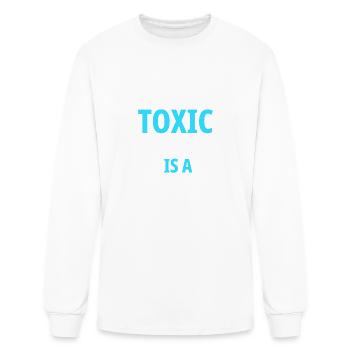 Losing toxic people is a win - Men's Long Sleeve T-Shirt - white - Front