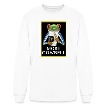 More Cowbell Frog - Men's Long Sleeve T-Shirt - white - Front