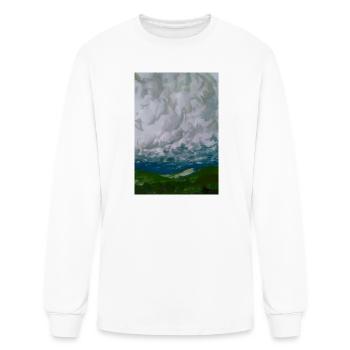 Clouds Over Verdant Hills - Men's Long Sleeve T-Shirt - white - Front