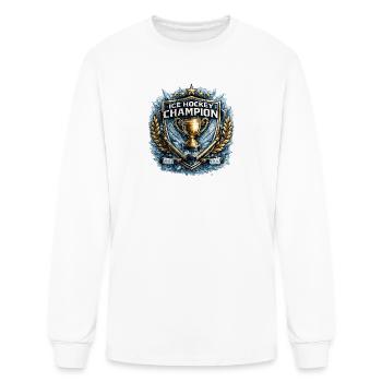 Ice Hockey Champion Vintage Trophy Design Gift - Men's Long Sleeve T-Shirt - white - Front