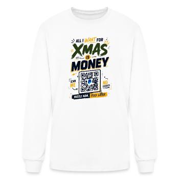 All I Wait for Xmas is Money Tshirt - Men's Long Sleeve T-Shirt - white - Front