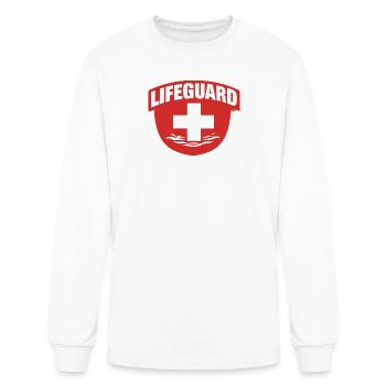 Lifeguard Rescue Badge - Men's Long Sleeve T-Shirt - white - Front