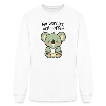 Koala Coffee Calm - Men's Long Sleeve T-Shirt - white - Front