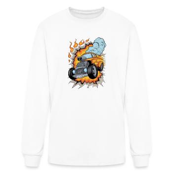 Hot Rod Burst Art - Men's Long Sleeve T-Shirt - white - Front