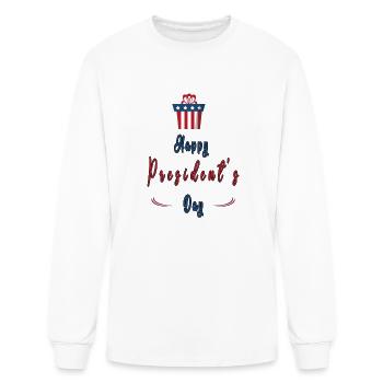 gift president's day,happy president's day 2023 - Men's Long Sleeve T-Shirt - white - Front