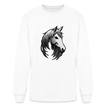 Horse head - Men's Long Sleeve T-Shirt - white - Front