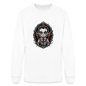 scary doll - Men's Long Sleeve T-Shirt - white - Front