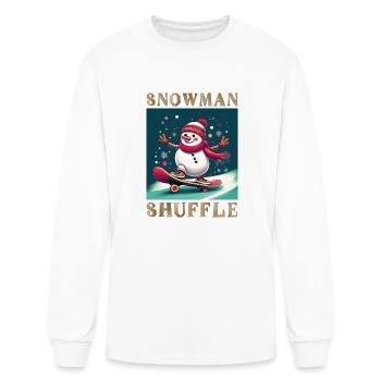 Snowman Shuffle: The Coolest Winter Ride - Men's Long Sleeve T-Shirt - white - Front