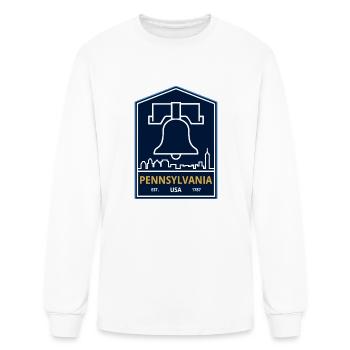 Vintage Pennsylvania Emblem with Liberty Bell - Men's Long Sleeve T-Shirt - white - Front