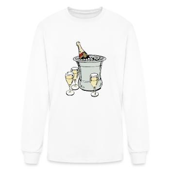champagne on ice - Men's Long Sleeve T-Shirt - white - Front