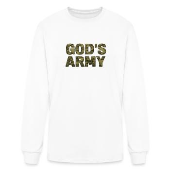 God's Army Camo - Men's Long Sleeve T-Shirt - white - Front