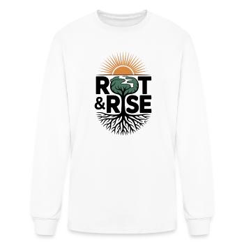 Root & Rise: Sunburst Tree - Men's Long Sleeve T-Shirt - white - Front