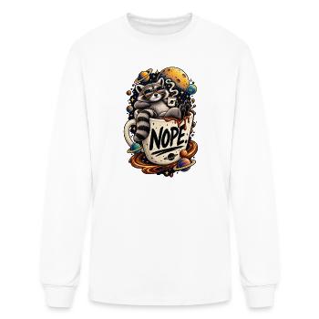 Cosmic Cat Mug: Space Latte Vibe - Men's Long Sleeve T-Shirt - white - Front