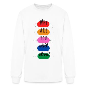 Question mark, the best question mark - Men's Long Sleeve T-Shirt - white - Front