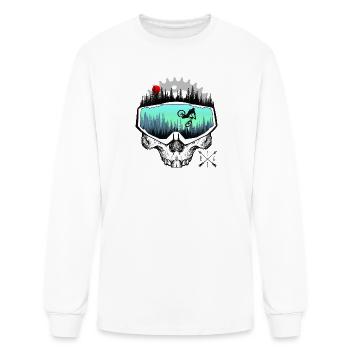 Mask MTB Skull - Men's Long Sleeve T-Shirt - white - Front