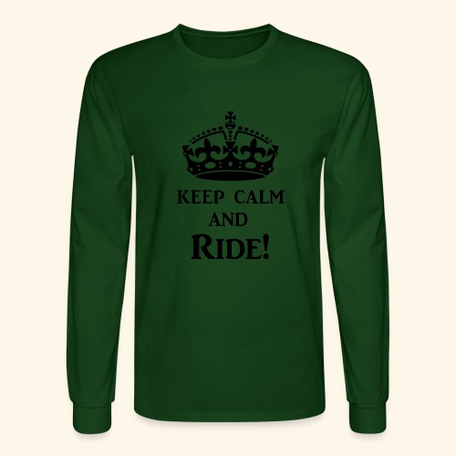 keep calm ride blk - Men's Long Sleeve T-Shirt